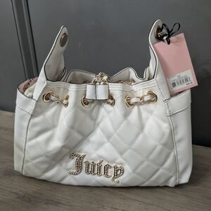 Juicy Couture White Quilted Shoulder Bag